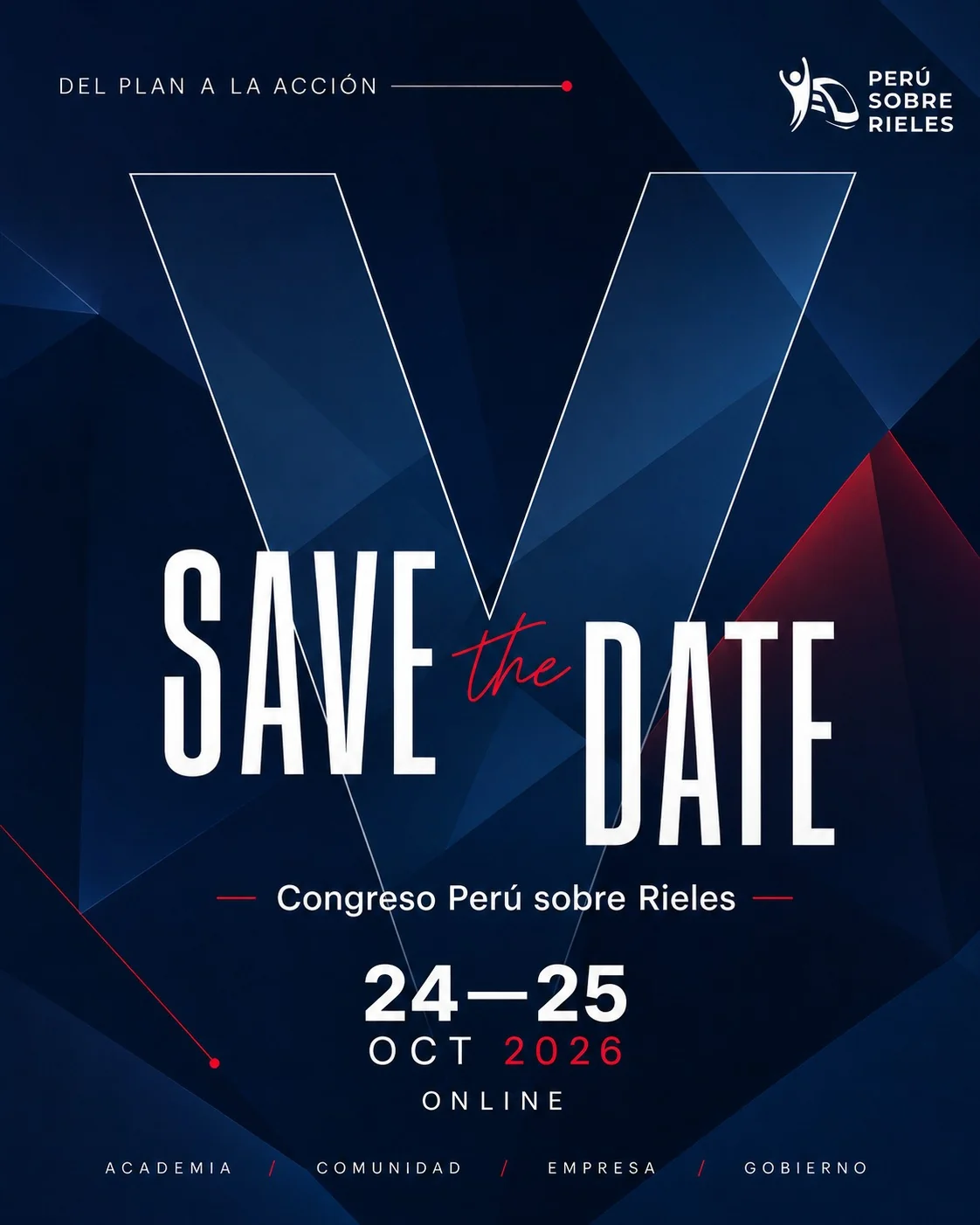 Save the date: Congreso Perú sobre Rieles, 24 y 25 de octubre de 2026, online